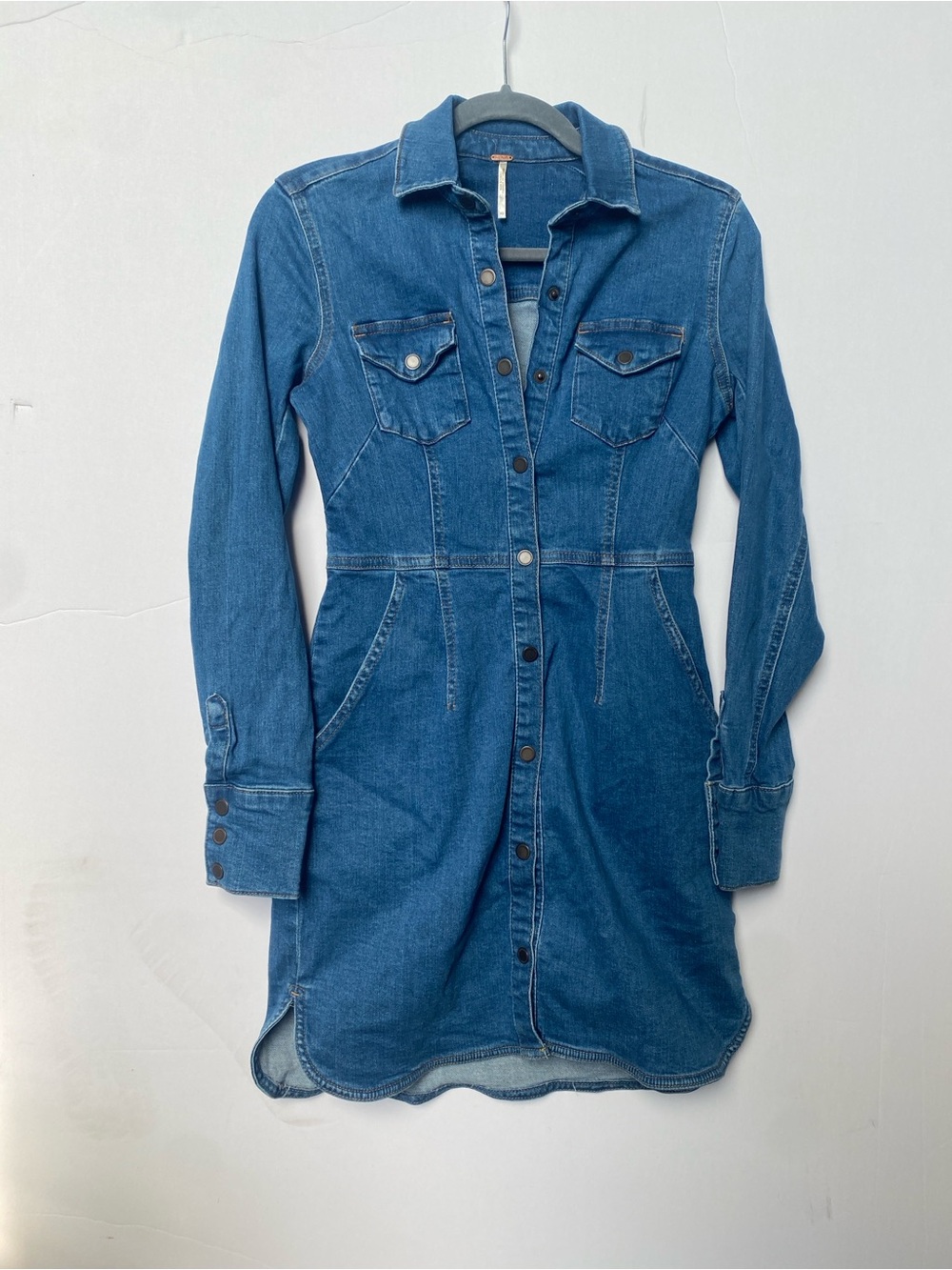 Free People Denim Shirt Dress - XS